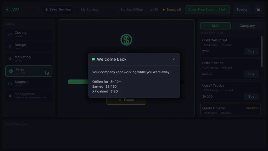 Idle Startup